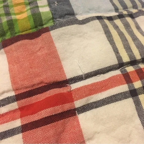 Pottery Barn Kids Full size plaid Madras reversible comforter